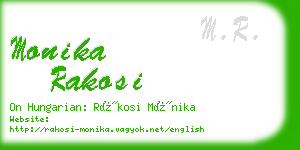 monika rakosi business card